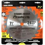Black & Decker Piranha 7-1/4” Circular Saw Blade 24 Carbide Teeth