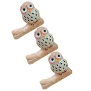 3 Pcs Spoon Rest for Stove Top Owl Chopsticks Cartoon Holder