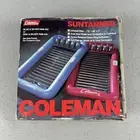 Vintage Coleman Suntanner Pink Silver Inflatable Pool Tanning Lounge Float