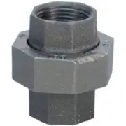 Anvil 8700163200, Malleable Iron Pipe Fitting, Union, 2" NPT Female, Black
