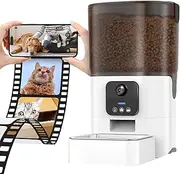 ADVWIN Automatic Pet Feeder with 2.4GHz & 5GHz WiFi, 6L Smart Cat Food Timed Dispenser for Cats & Dogs, APP Control with Alexa, 1080P HD Camera with Night Vision & 2-Way Audio