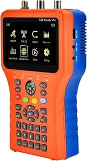 Satellite Receiver V8 Finder 2 Pro Meter Satellite Signal Finder DVB-S2X/S2/S/T2/T/C/ATSC-C Auto Calculate Angle for Remote Reception Systems Antennas