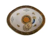 Vintage T. Limoges Bacchus Deep Oval Reticulated 9 1/2" Plate France New Tags