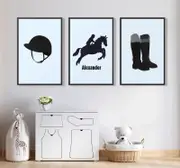 [Namly Design] Personalised Poster - Equestrian Set / Set of 3