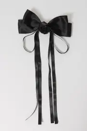 Black Rosette Hair Bow