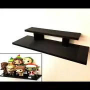 12 inch Long Black 2-Tier Display Wall Shelf for small Items and Figurines