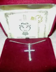 SOLD OUT Clarion-Pell Princess Grace Kelly Sim Diamond Cross in Rhodium