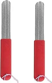 2 Pcs Fish Hook Sharpener Hook File for Fishing Hook, Diamond File Sports Fishing Hook File with Double Sided Fine and Medium Grit for Fishing