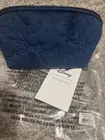 Disney Vera Bradley Beauty & The Beast Clamshell Cosmetic Bag Blue Bonjour Belle