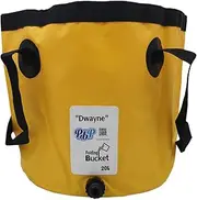 PBP Folding Bucket 20L - "DWAYNE" With Quick Hose Connector (Yellow)