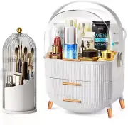 Makeup Organisers, 360° Rotating Makeup Brush Holder Organizer with Transparent