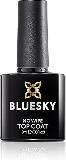 BLUESKY No Wipe Top Coat Gel Nail Polish Soak Off LED UV Light - Chip Resistant & 21-Day Wear 10ml