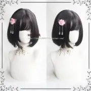 Cute Japanese Sweet Lolita Wig JK Cos Daily Hime Cut Bob Short Hair Hairpiece#T9