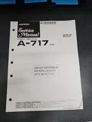 Pioneer A-717 Stereo Amplifier Circuit Diagram Service Manual w/Microfiche