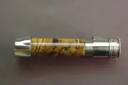 FLY ROD REEL SEAT Spalted Maple 11226 Screwlock Nickel Silver 0.375" bore