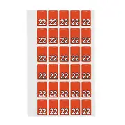 Avery 22 Top Tab Colour Coding Label Dark Orange (150pk)