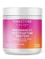 Pink Stork Pregnancy and Postpartum Protein Powder - 20 g Chocolate Whey and ...