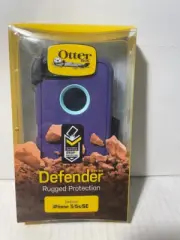 OTTERBOX Defender Series Case for iPhone 5/5s/SE w/Holster Purple/Lt Blue NIB