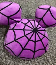 CHEWY Disney Hidden Mickey Mouse Ears PLUSH Dog toy Halloween Spiderweb squeaker