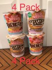 Nissin Cup Noodles Limited Edition Ramen Everything Bagel & Breakfast 4 Pack