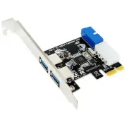 PCI Express USB 3.0 2 Ports Front Panel with 4-Pin & 20 Pin Control Card Adapter
