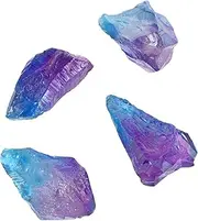 KOMBIUDA 4pcs Colorful Crystal Stone Vase Filler Beads Colorful Rocks Hexagonal Clear Crystals Geometric Shining Rocks for Crafts Stones Natural Stone Ornaments Gemstone Blue Crystal Pillar