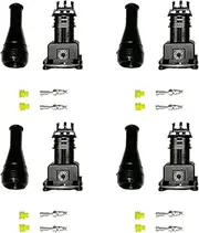 4 sets Fuel Injector Connector EV1 Waterproof 2 Way Fuel Injector Wiring Connectors Plug Harness Kit, total 24pcs