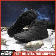 Women Men Lightweight Cozy Splash-Proof Winter Fur Lined Snow Boot (Black 42)