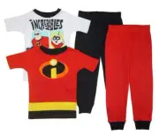 Incredibles 2 Little/Big Boys 4pc Snug Fit Pajama Pant Set Size 4 6 8 10