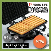 在飛比找momo購物網優惠-【Pearl Life 珍珠金屬】鬆餅烤盤｜兩格不沾烤盤(D