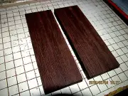 TWO BEAUTIFUL EXOTIC SANDED WENGE BLANKS WOOD LUMBER 12 X 4 X 3/4"