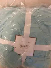 Pottery Barn Teen Whimsical Waves Twin / XL Twin Comforter Pale Seafoam Blue NWT