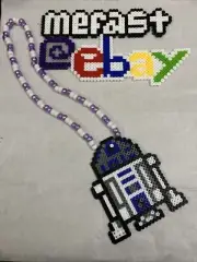 NEW R2-D2￼ Kandi Perler Necklace EDM EDC Fest Rave Dance