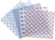 CIMAXIC 5-Piece Cotton Patchwork Quilting Fabric Sheets Christmas Decorative Fabric DIY Quilting Panels Winter Decor for Arts Crafts