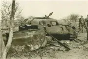 WW II - German Photo -- Knock Out Panther Tank