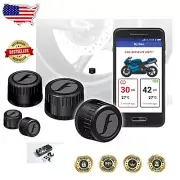 Wireless Black Bike Tire Pressure Monitor with Temperature Sensor & Cloud Sync