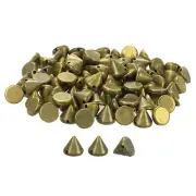 200Pcs Acrylic Spike Cone Studs, 8x8mm Flat Back Sew on Punk Beads (Bronze)