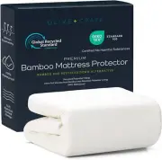 Waterproof Bamboo Mattress Protector 30% Viscose Cooling Cover Quiet Deep Pocket