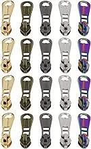 OTOTEC 20PCS Heart Zipper Sliders #5 Pull Replacement for Nylon Coil Zipper 42x12.5mm for Luggage Suitcases Bag Boots Clothing Gold/Silver/Bronze/Rainbow/Bronze