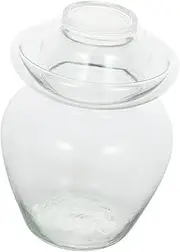[LIFKOME] 1Pc Large Capacity Transparent Food Storage Jar Sealed Pickle Can for Kitchen Use Glass Material for Storing and Kitchen Items Practical Design