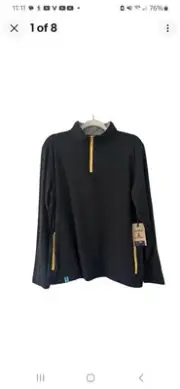 Chubbies Men's The Obsidian 1/4 Quarter Zip Lightweight Pullover M Medium NWT