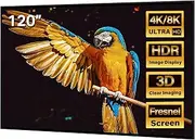Winways 120" Ultra Short Throw ALR Fresnel Screen, 4/8K HDR Fixed Frame Projector Screen, 85% Light Rejection, Active 3D Compatible for UST Projectors