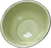 Gogogmee Bowl Set Retro Enamel Salad Basin Vintage Style Mixing Bowl Large Capacity Green 18cm 1pc