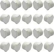 Unlorspy 20Pcs White Plastic Water Heater Drain Plug Set, 1 Inch NPT PVC Replacement Plug for RVs and Campers