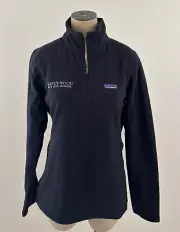 PATAGONIA MICRO D 1/4 ZIP NWT Womens Sz Medium Black Fleece Hardywood Pullover
