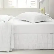 Sheridan Abbotson Linen Quilted Bed Skirt in White Size: Queen @Sheridan Rewards
