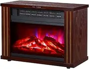 Electrical Fireplaace Heating Stove Fireplace Heater 13.5" Electric Fireplace 2000W Traditional Antique Electric Stove Heater Realistic 3D Flame Effect Outdoor Patio Heating,Practical