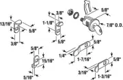 Prime-Line S4140 Nickel Steel Counter Clockwise Mailbox Lock 4.9 H x 3.8 W in.