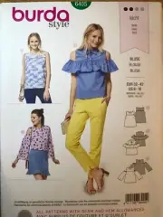 Burda style Summer Blouse Sewing PatternNo 6405 Size 6-16