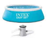 Intex 6foot x 20inch Easy Set Inflatable Swimming Pool with 330 GHP Filter Pump